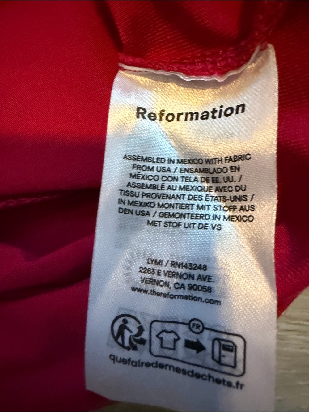 Reformation Off-Shoulder Camisole - Deep Pink Summer Vacation - Picture 4 of 7